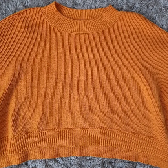 Free People Easy Street Crop Pullover Sweater‎ Orange - Picture 4 of 11